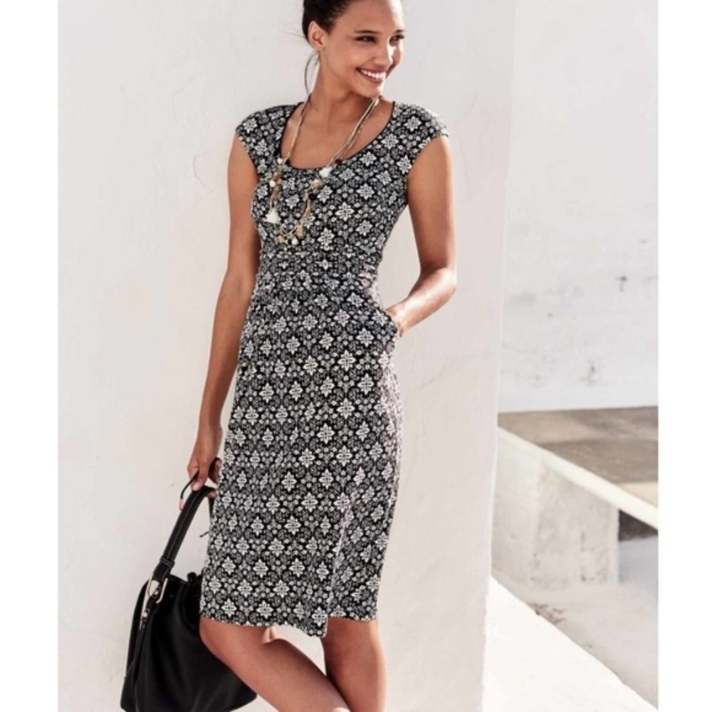 Boden Margot Jersey Dress Black 8P